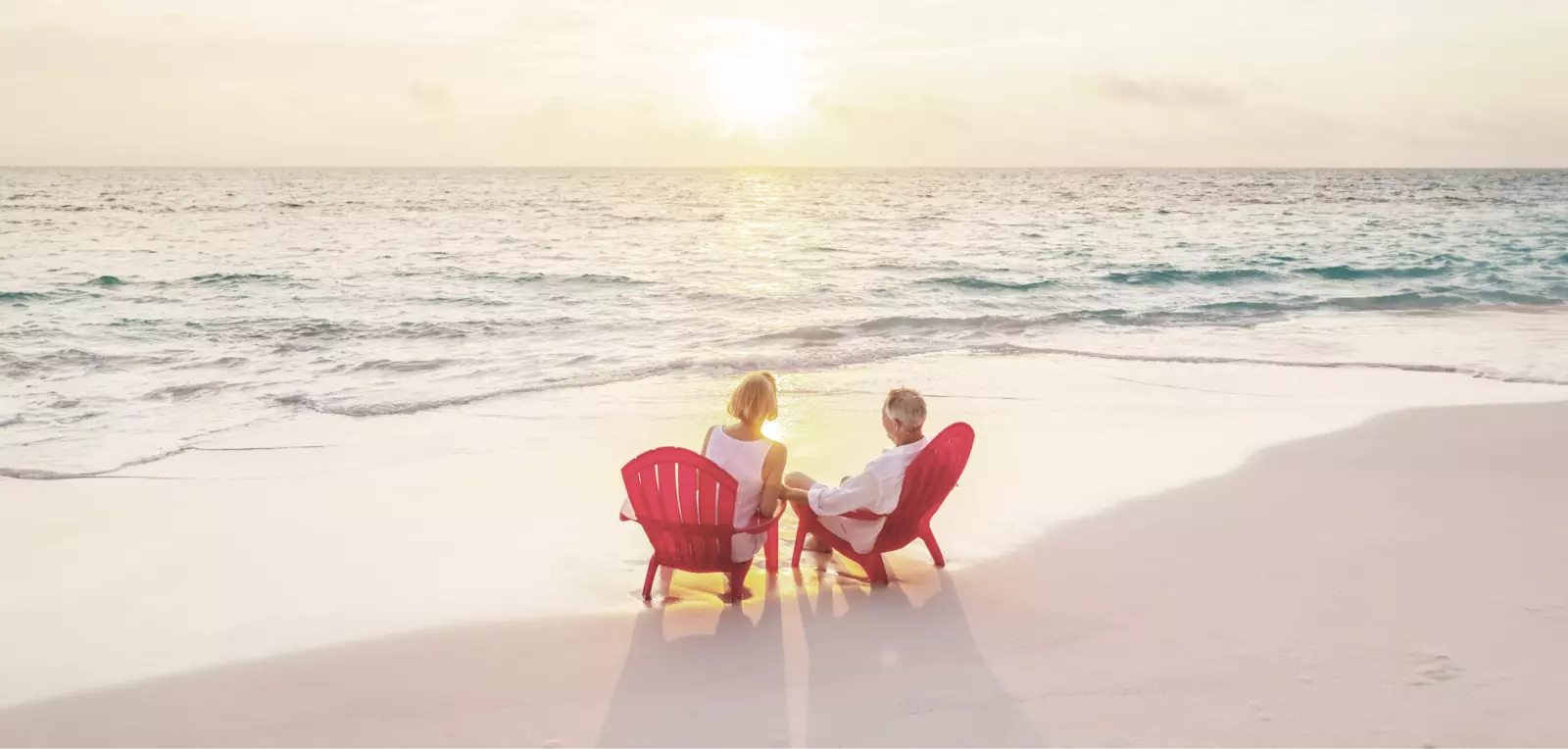 couple on the beach at sunset