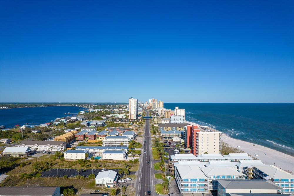 aerial view of Gulf Shores Alabama