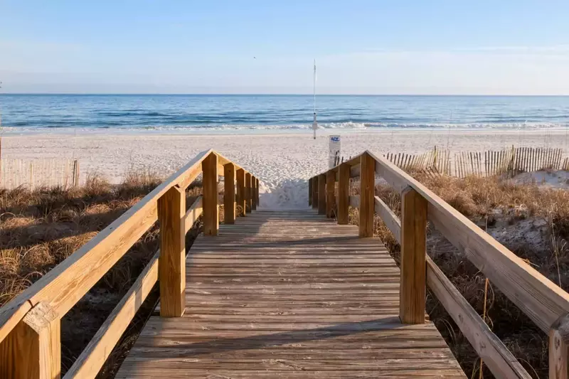 Boardwalk to beach and Gulf