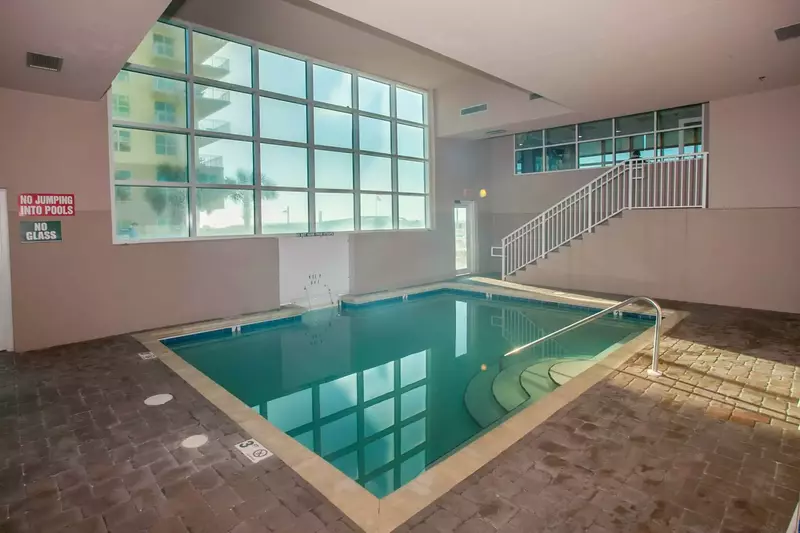 Heated indoor pool area