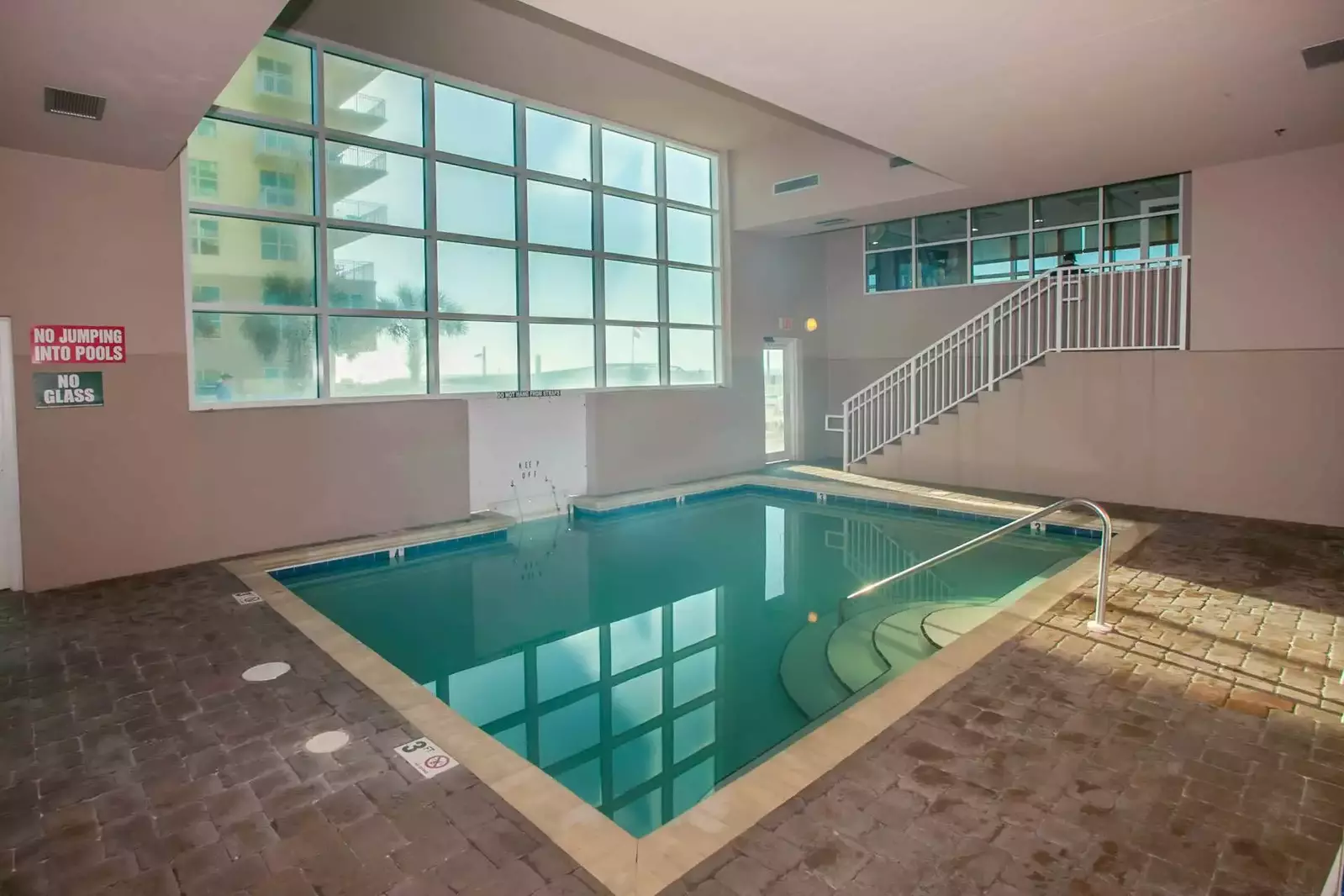 Heated indoor pool area