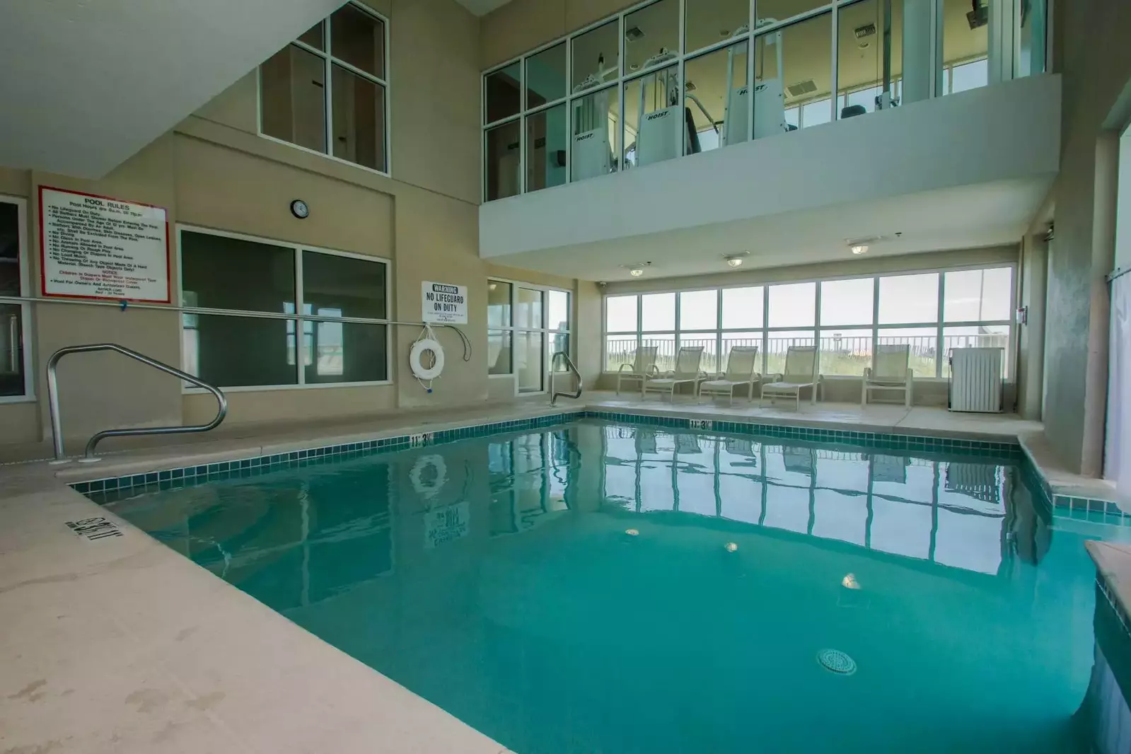 Heated indoor pool.