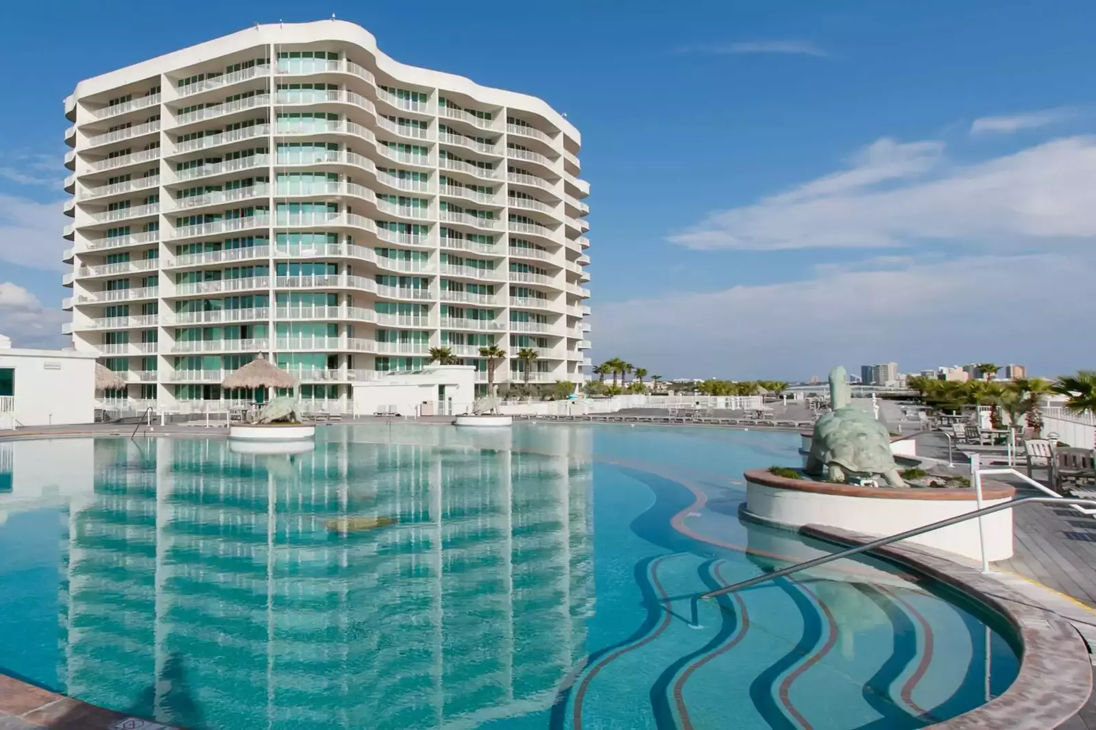 Caribe condominiums with large tiered pool