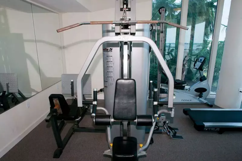 Weight machine in fitness center