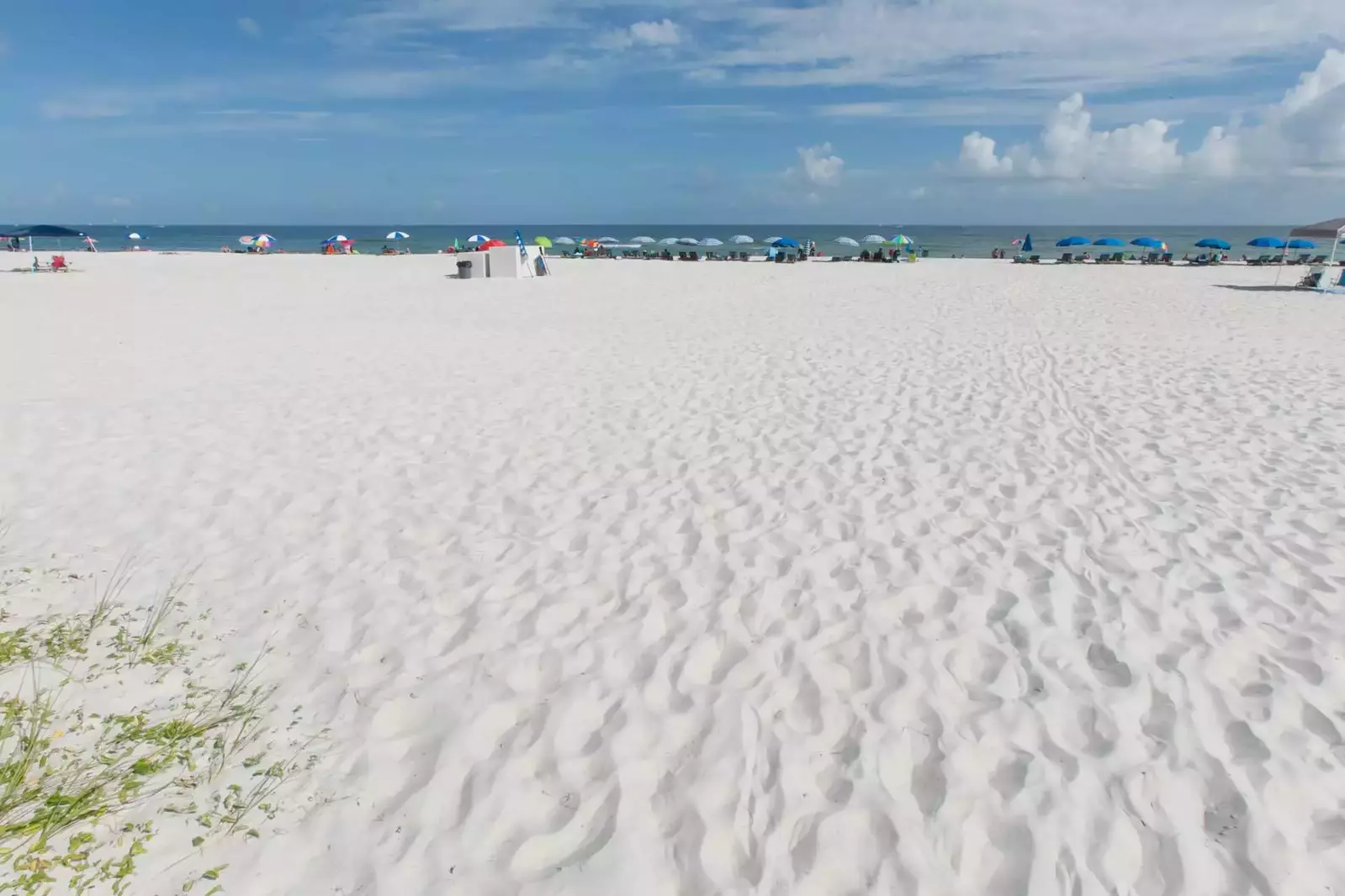 Sugar sand beach and the Gulf of Mexico