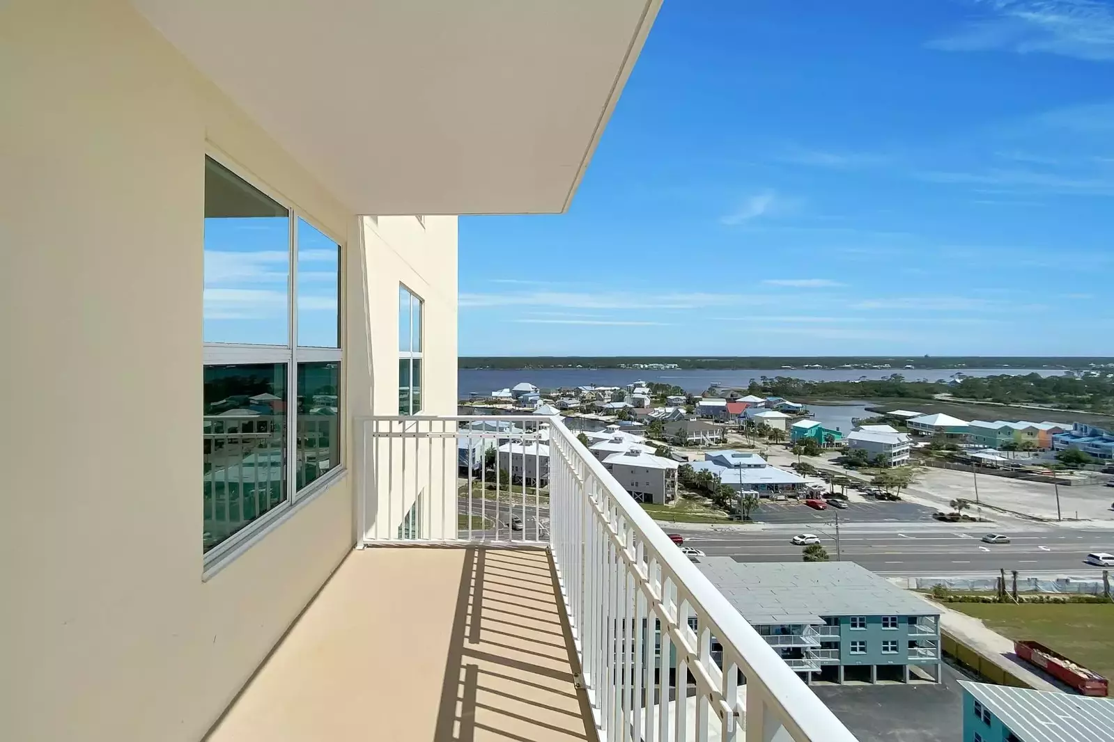 Balcony wraps around to give views of the Lagoon.