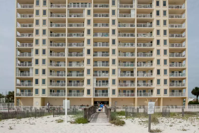 Boardwalk Condominiums from the beach
