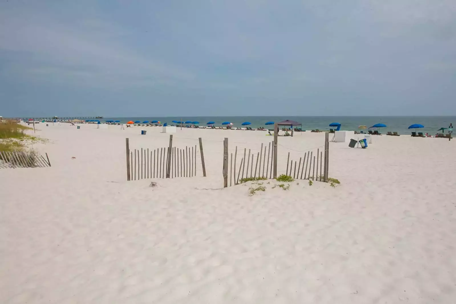 The sugar sand beach of the Gulf