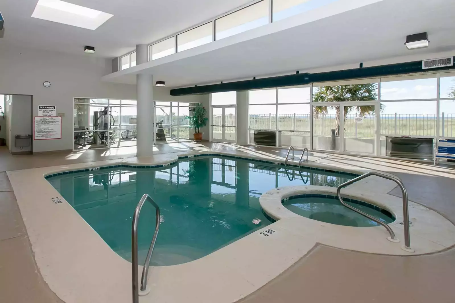 Indoor pool and hot tub