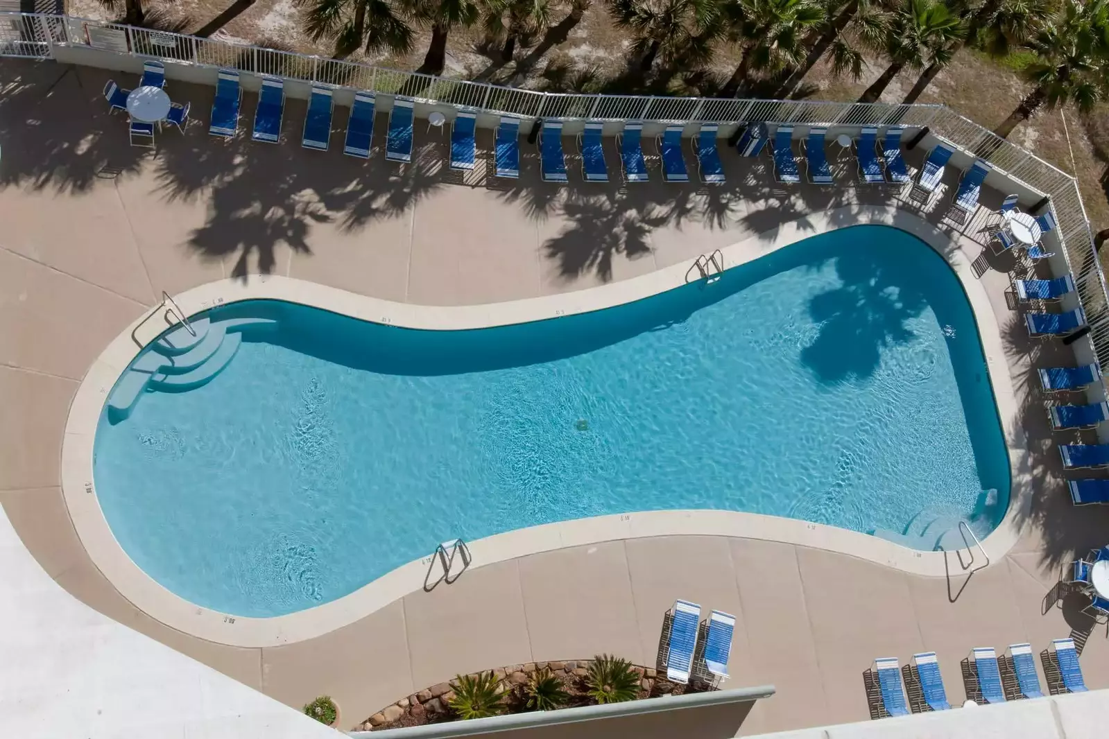 Community pool from above