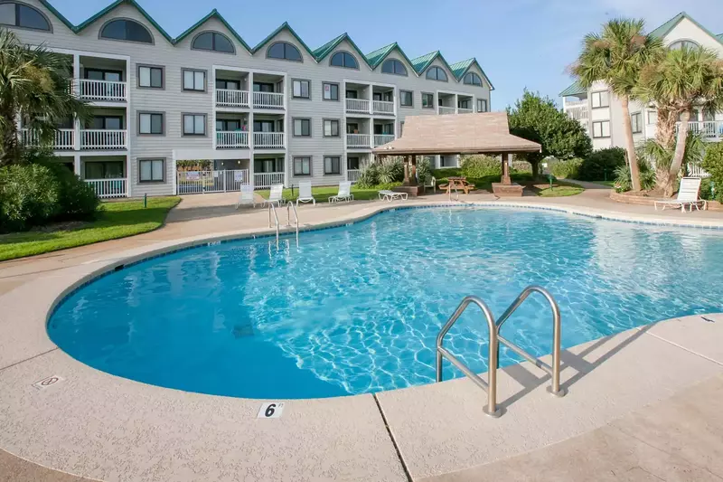 One of the 6 community outdoor pools