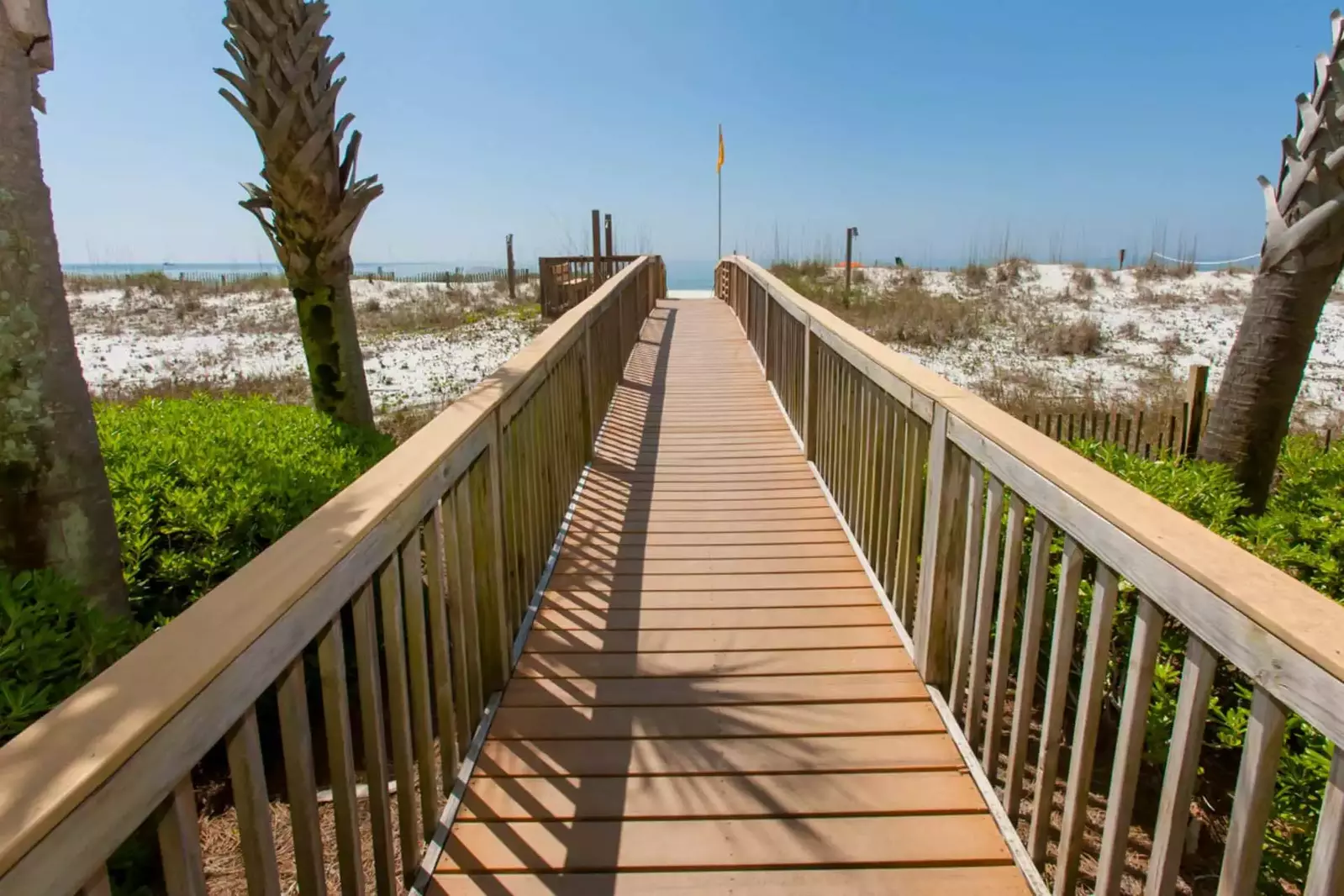 Community boardwalk to beach and Gulf