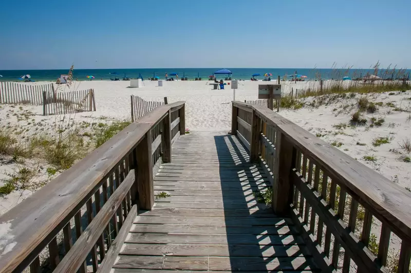 Boardwalk to beach and Gulf