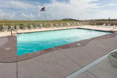 Pool overlooking beach and Gulf