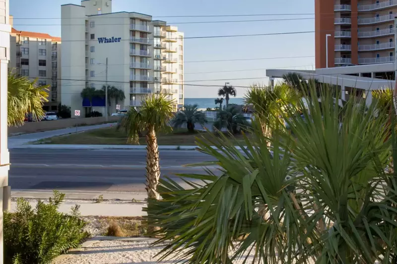 Just across the street from the beach