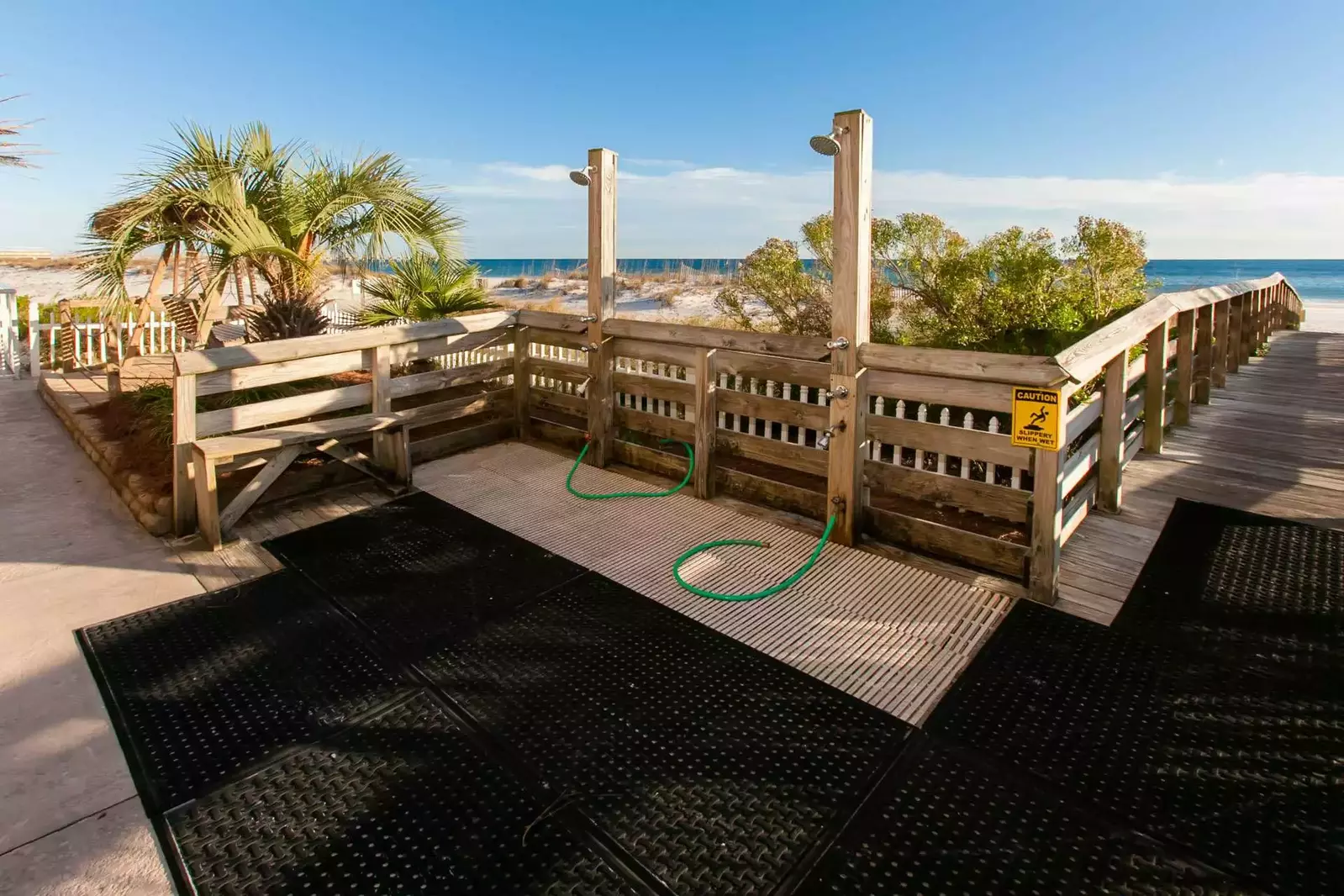 Outdoor shower on the way to/from the beach