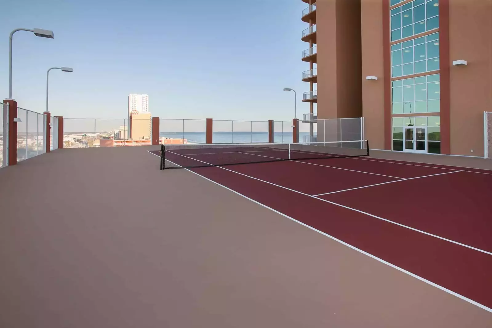 Tennis court overlooking Gulf