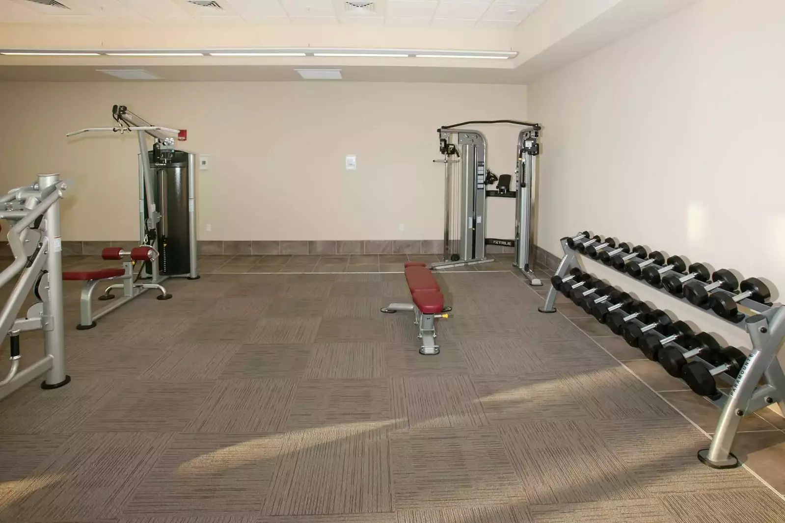 Fitness center w/weight equipment