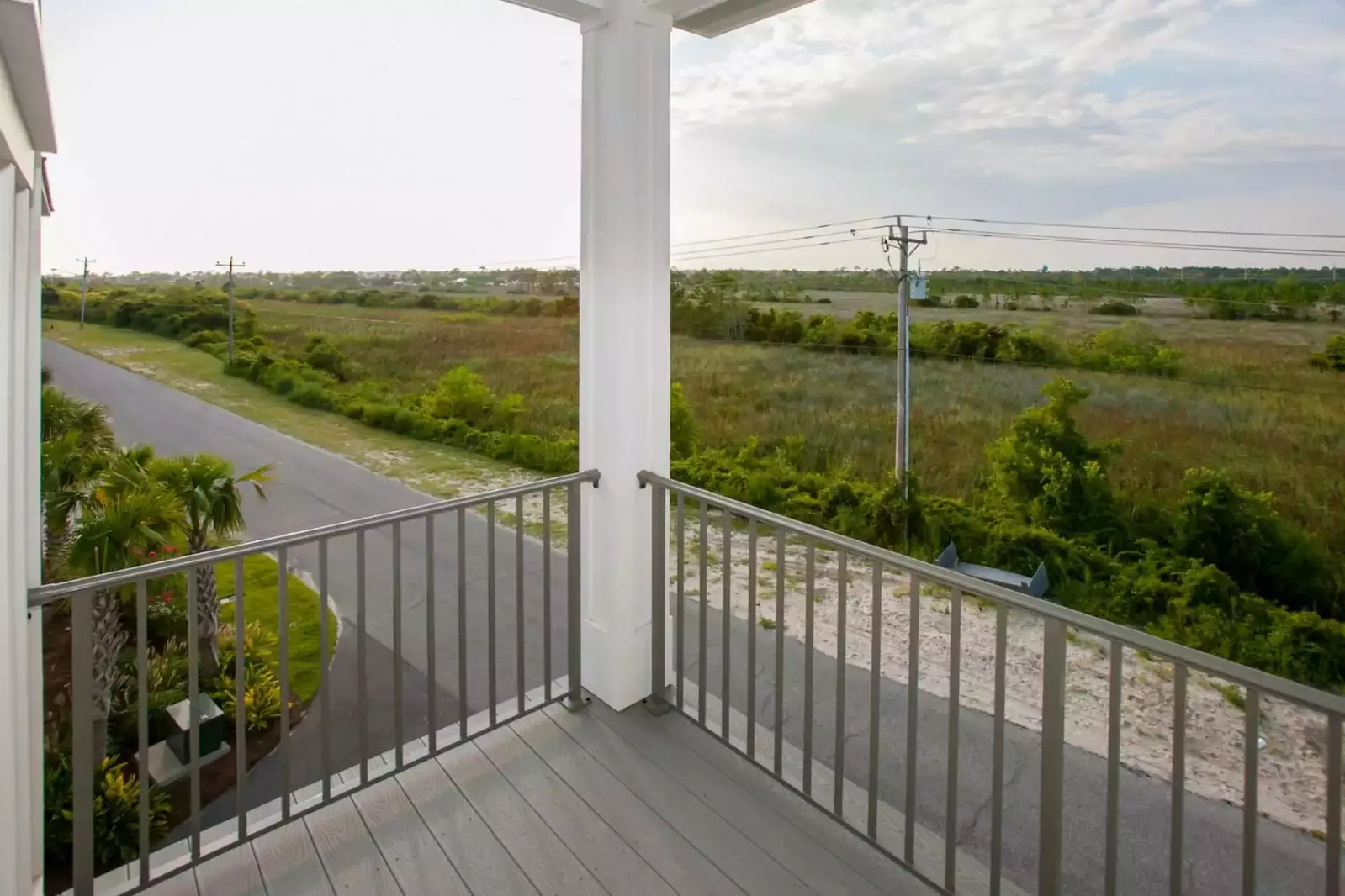 View from covered deck