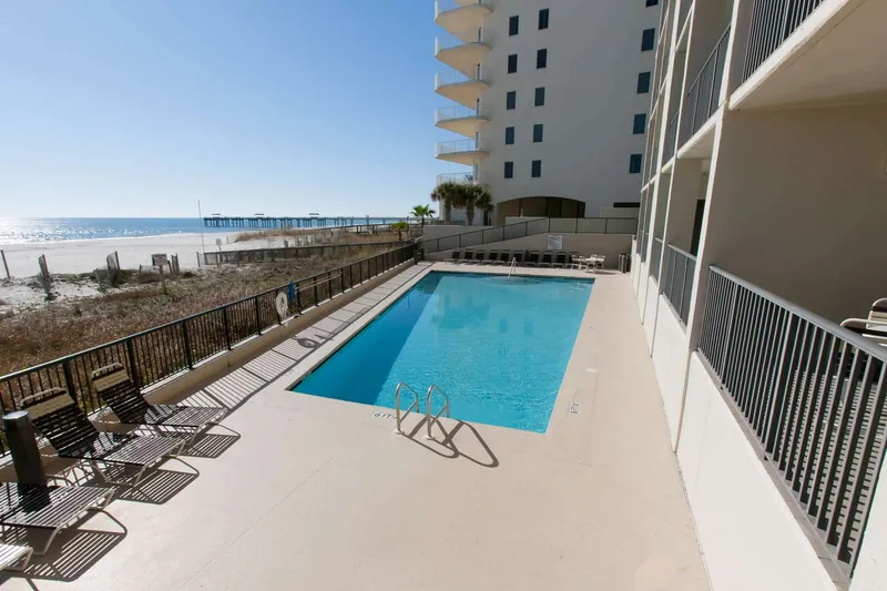 Community pool overlooking the beach/Gulf