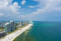 aerial view of Orange Beach AL in summer